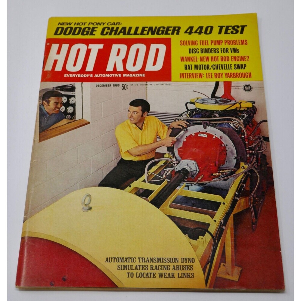 Hot Rod Magazine December 1969 Vol 22 No 12 Dodge Challenger 440 Test